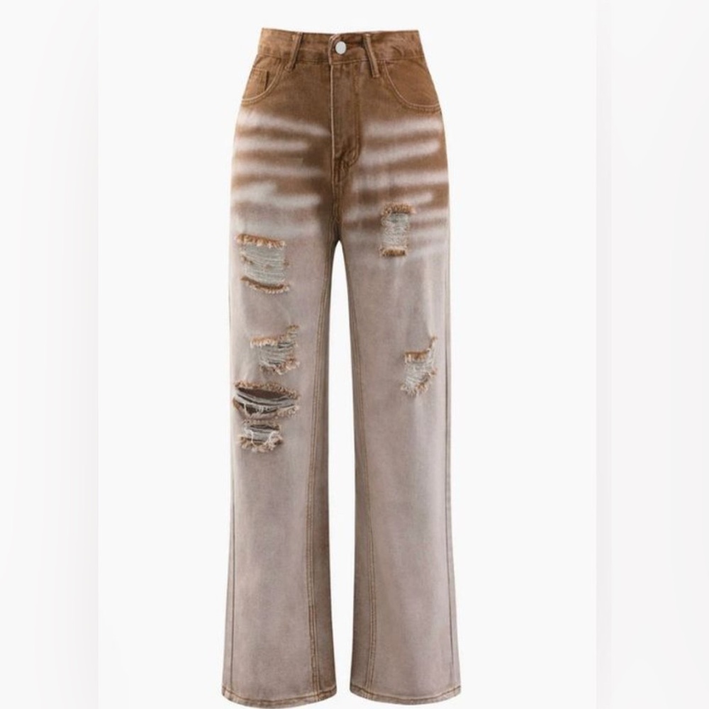 Mica Brown Ripped Jeans